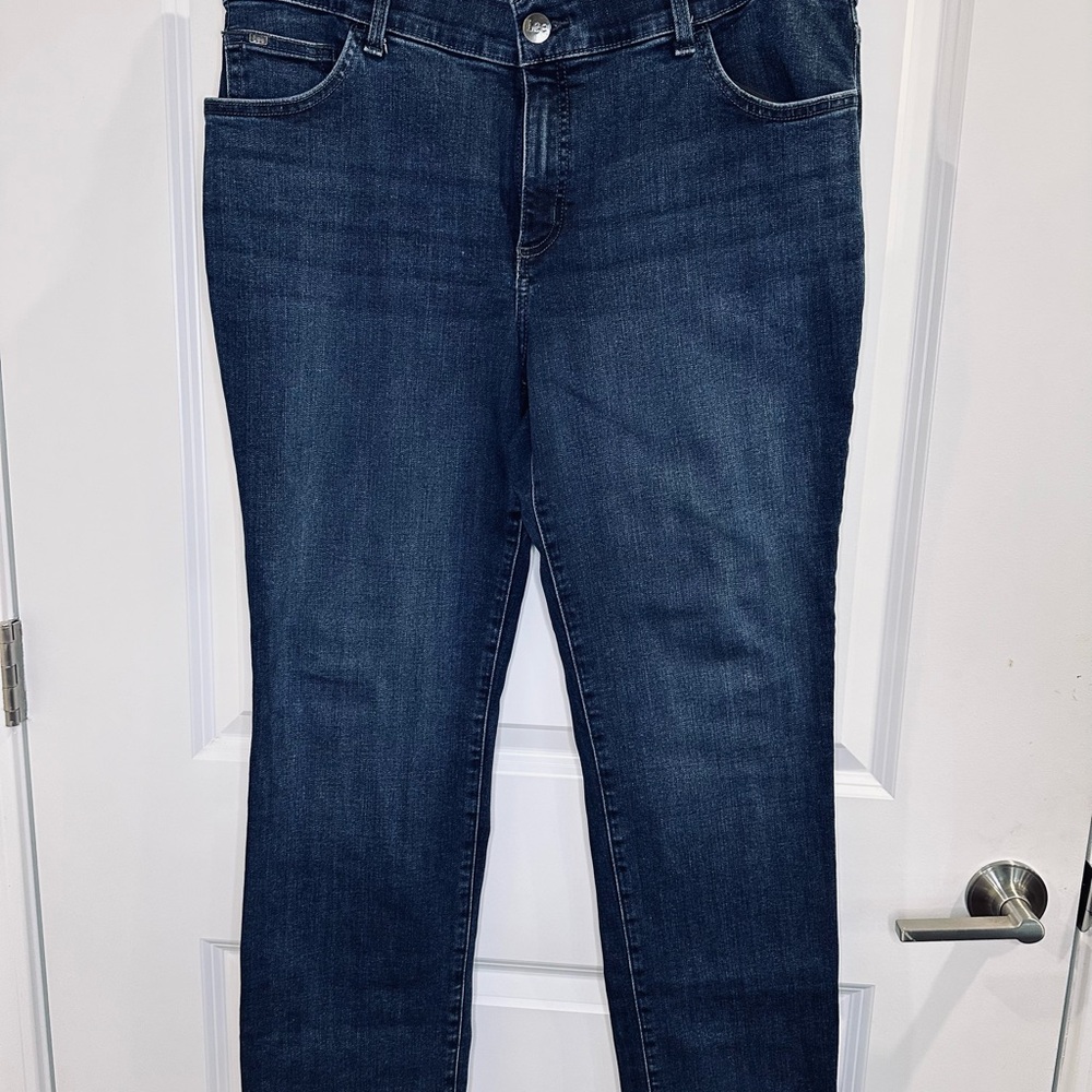 Lee Dark Blue Straight Leg Women's Jeans